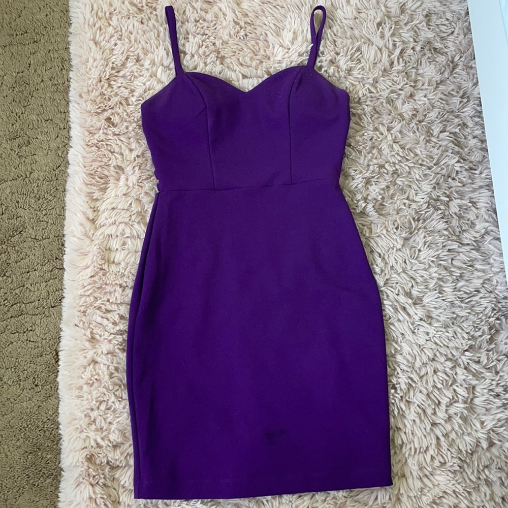 Purple Formal Mini Dress